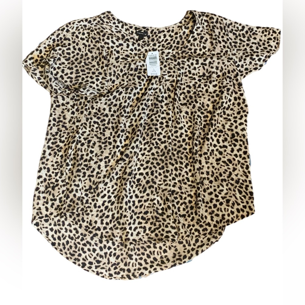 NWT Torrid Animal Print Lightweight Blouse